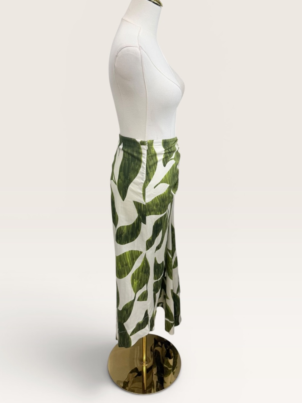 Antonio Melani M.G. Style Lyons Printed Faux Wrap Asymmetric Skirt Green Leaf - Picture 7 of 16
